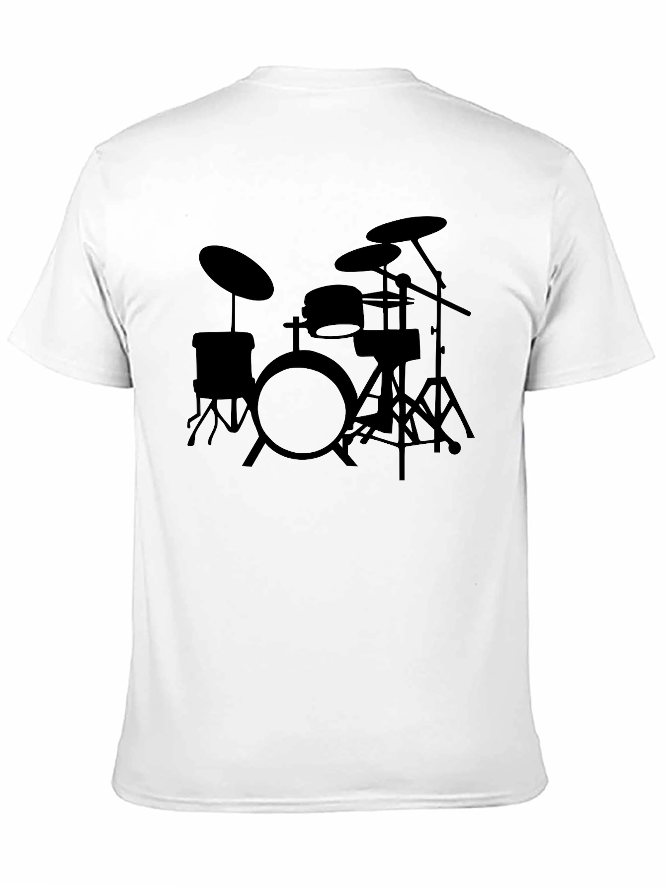 Drum Kit Silhouette T-Shirt - Music Lover Tee
