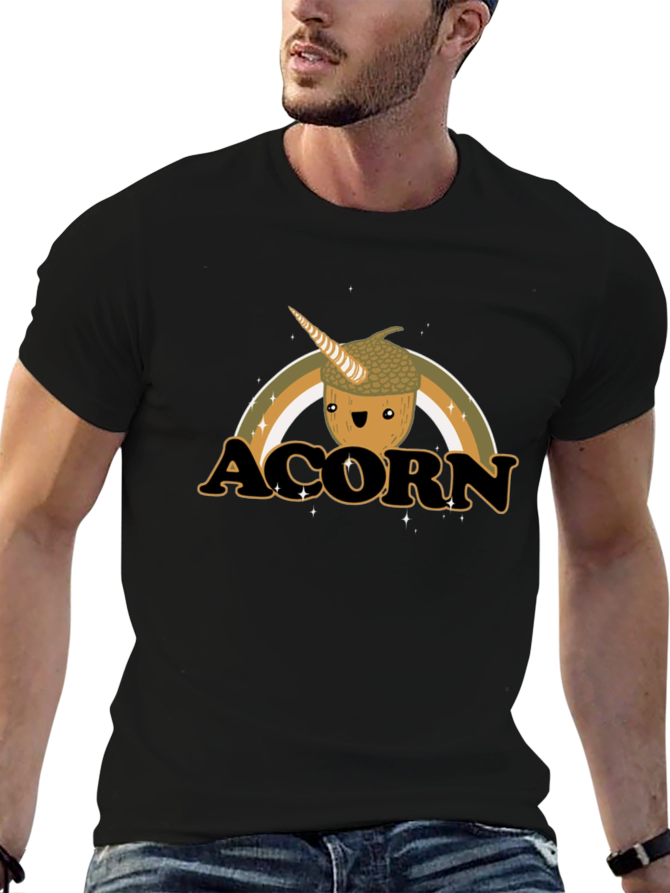 Acorn Unicorn Rainbow Graphic T-Shirt