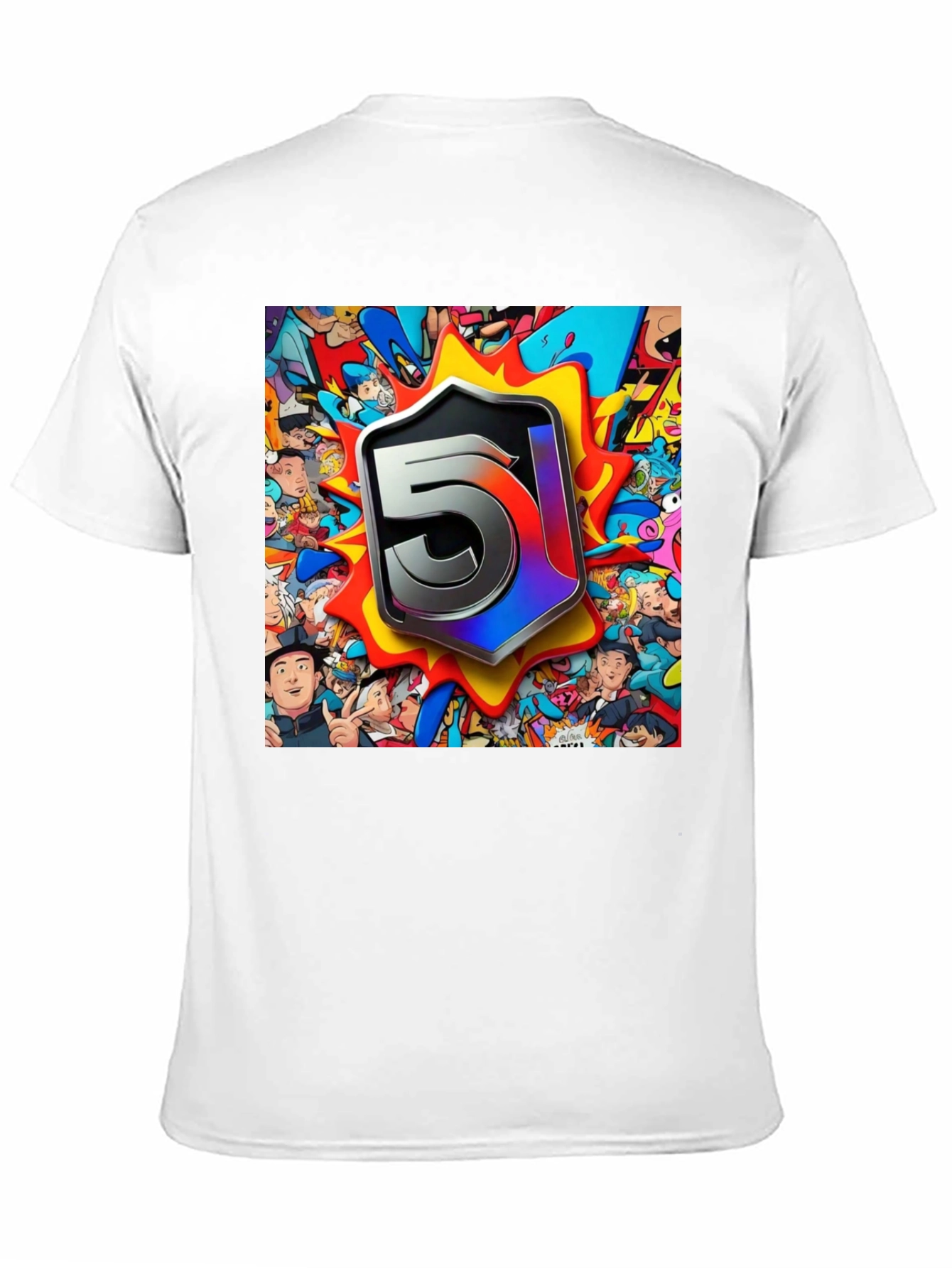 Statement Cartoon Graphic Black T-Shirt
