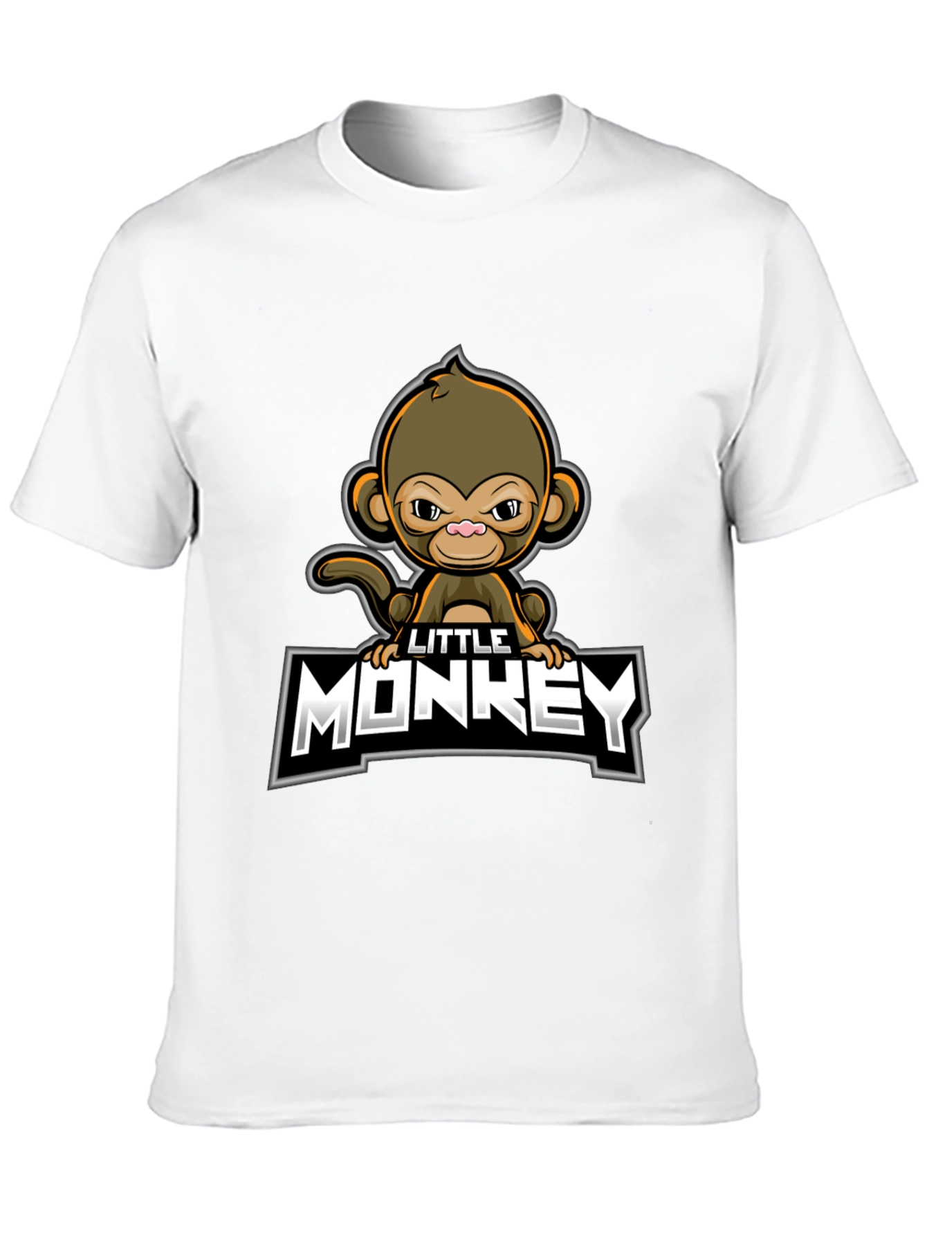 Little Monkey Graphic Tee - Black Cotton Comfort