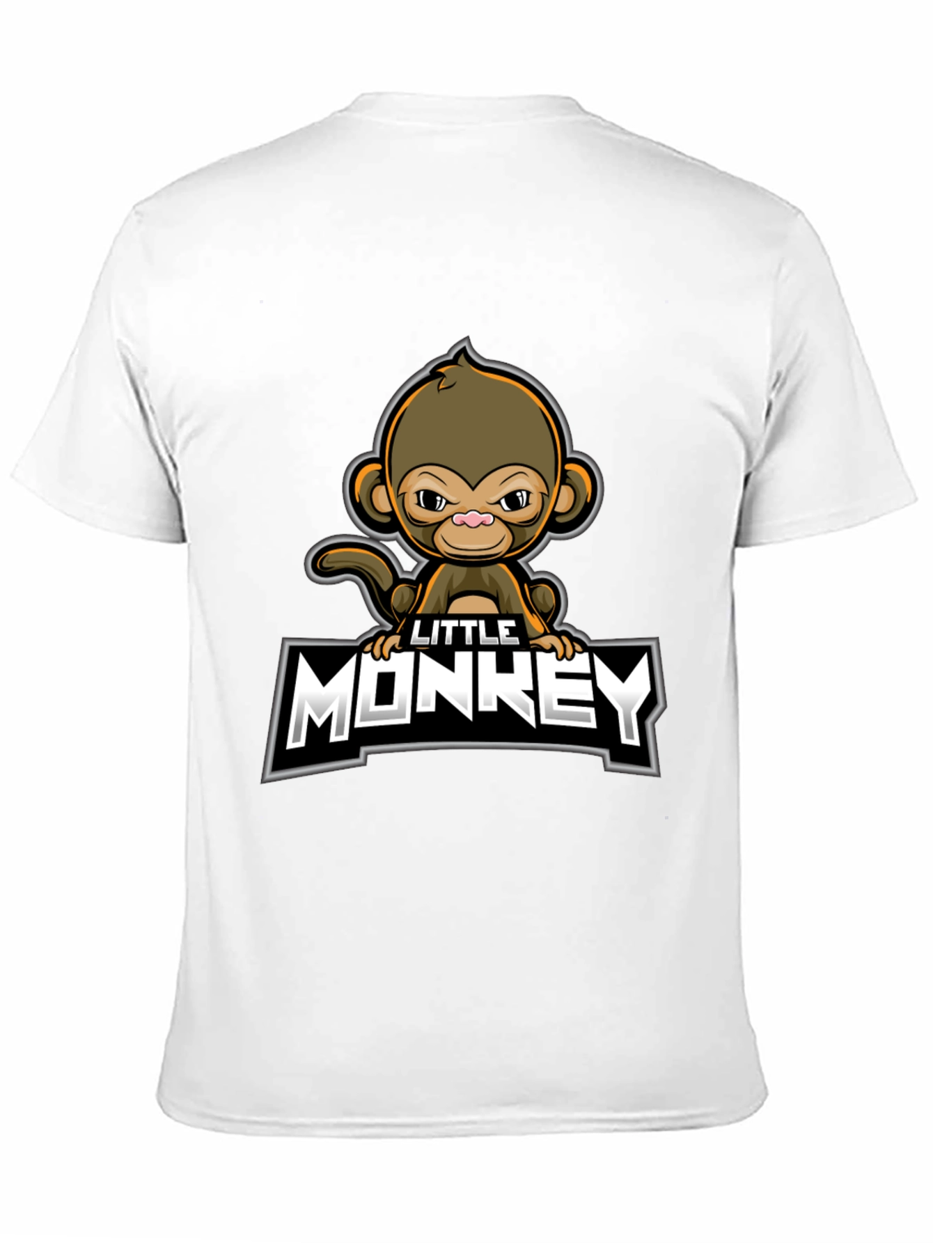 Little Monkey Graphic Tee - Black Cotton Comfort