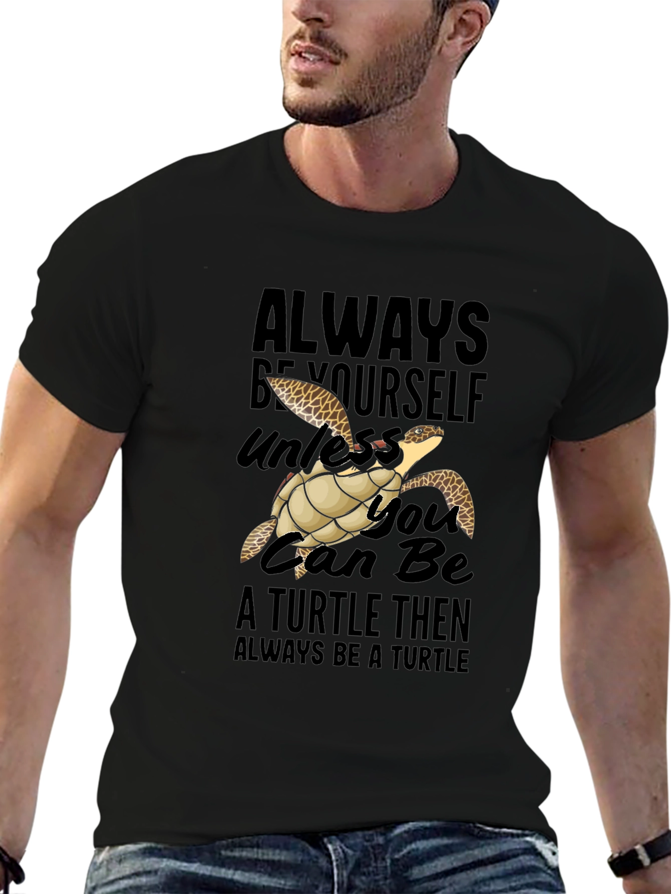 Always Be Yourself Turtle Graphic T-Shirt