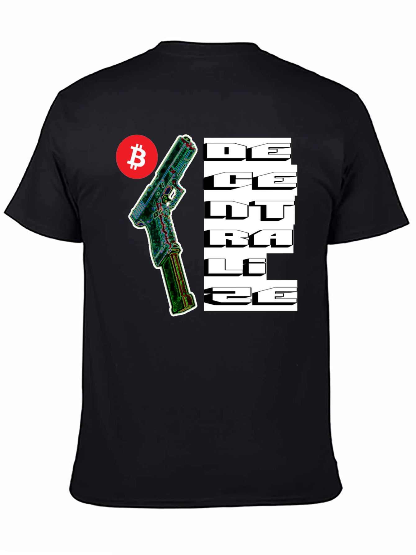 Bitcoin Decentralize Gun T-Shirt