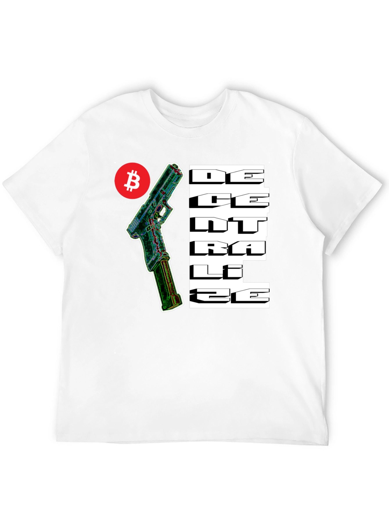 Bitcoin Decentralize Gun T-Shirt
