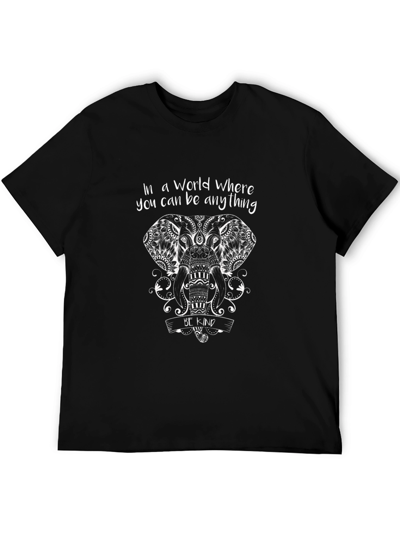 Elephant Mandala T-Shirt - Be Kind Graphic Tee