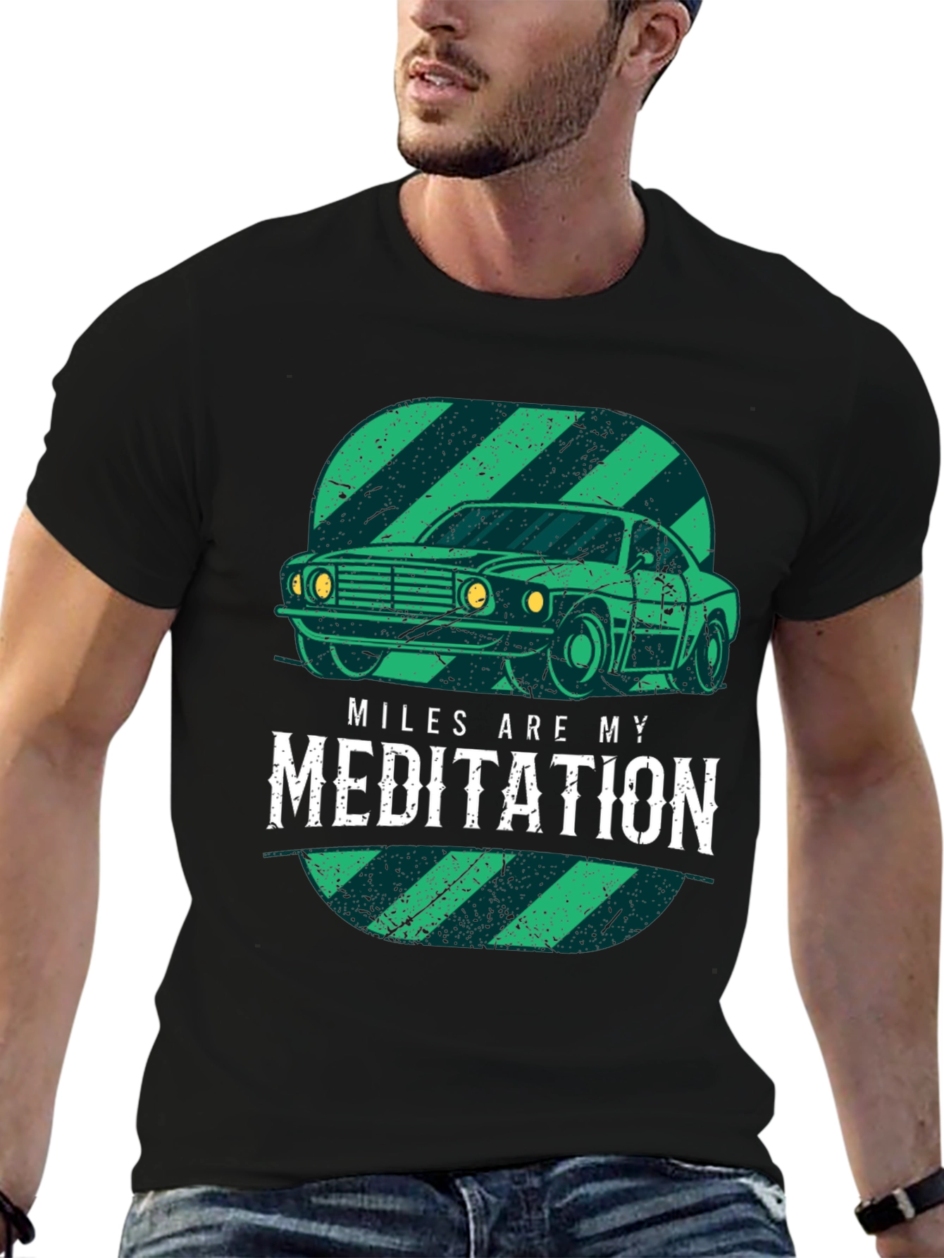 Miles are My Meditation Car Graphic Tee