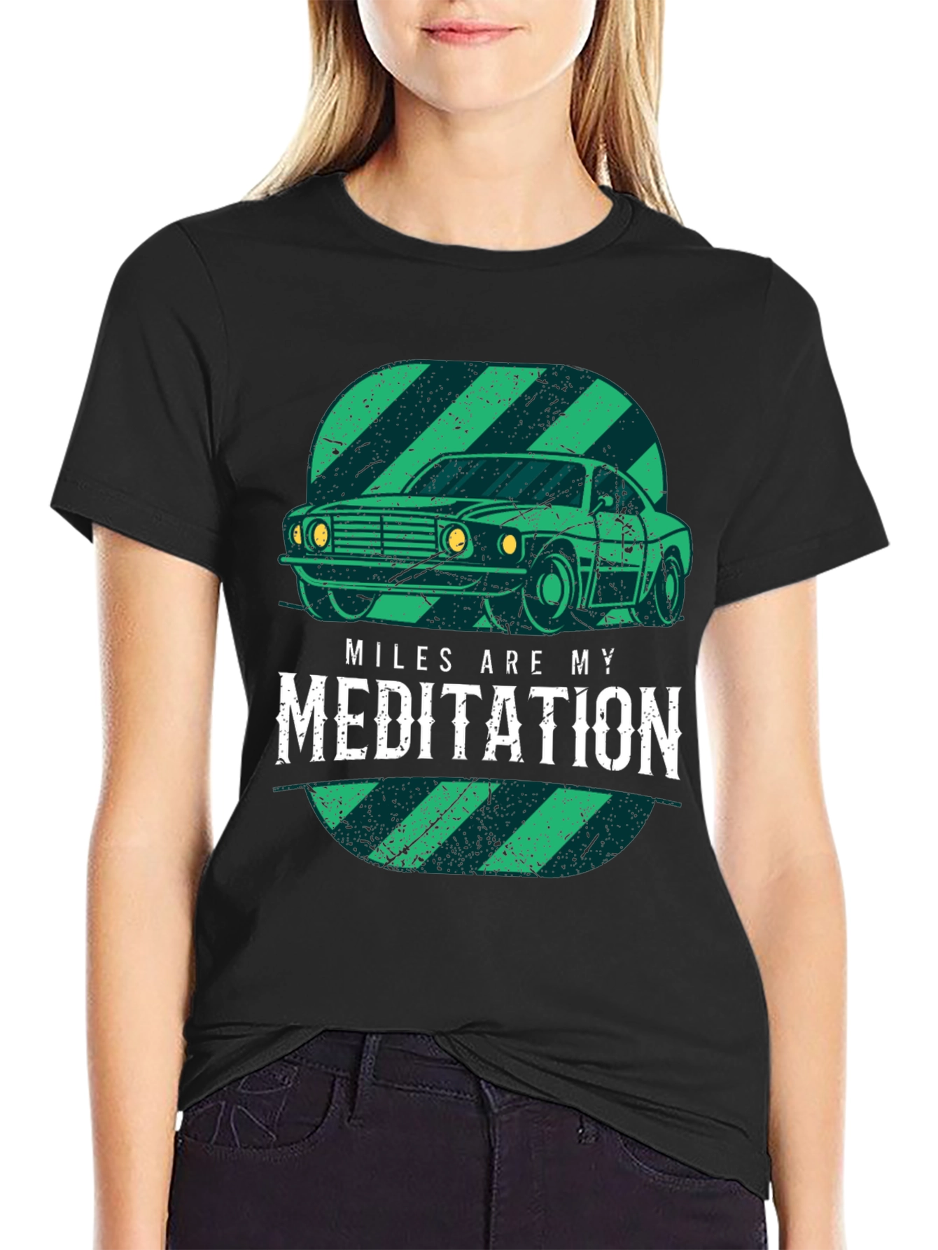 Miles are My Meditation Car Graphic Tee