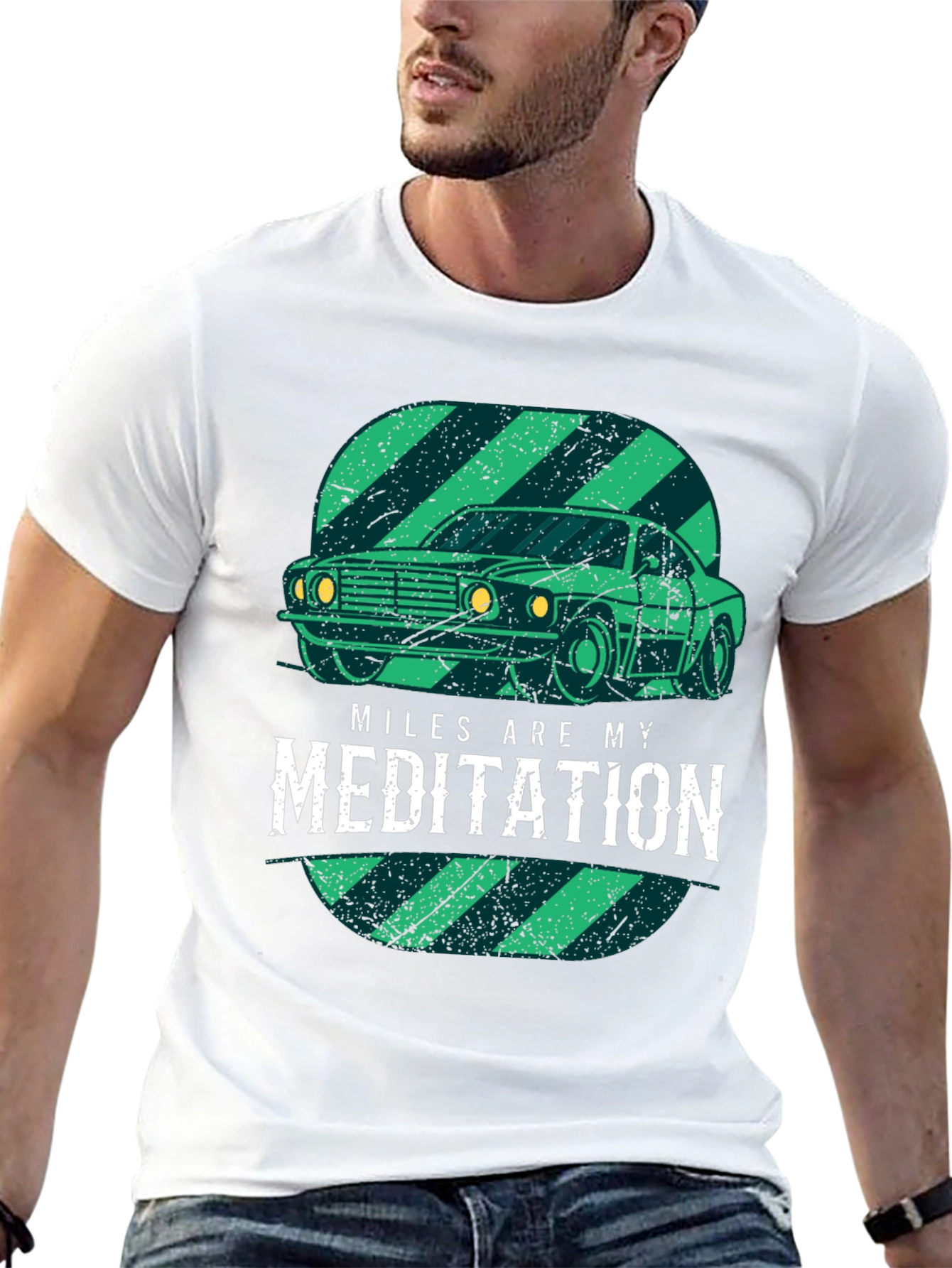 Miles are My Meditation Car Graphic Tee