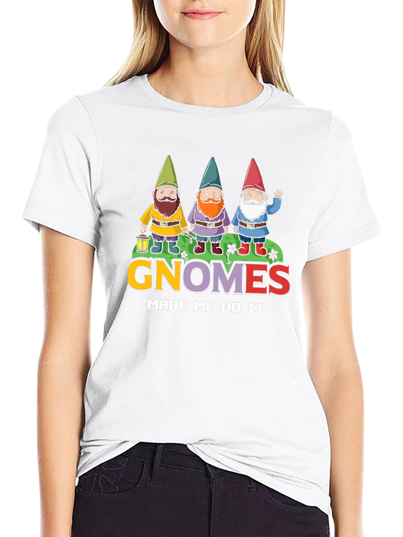 Gnomes Made Me Do It T-Shirt Funny Garden Tee