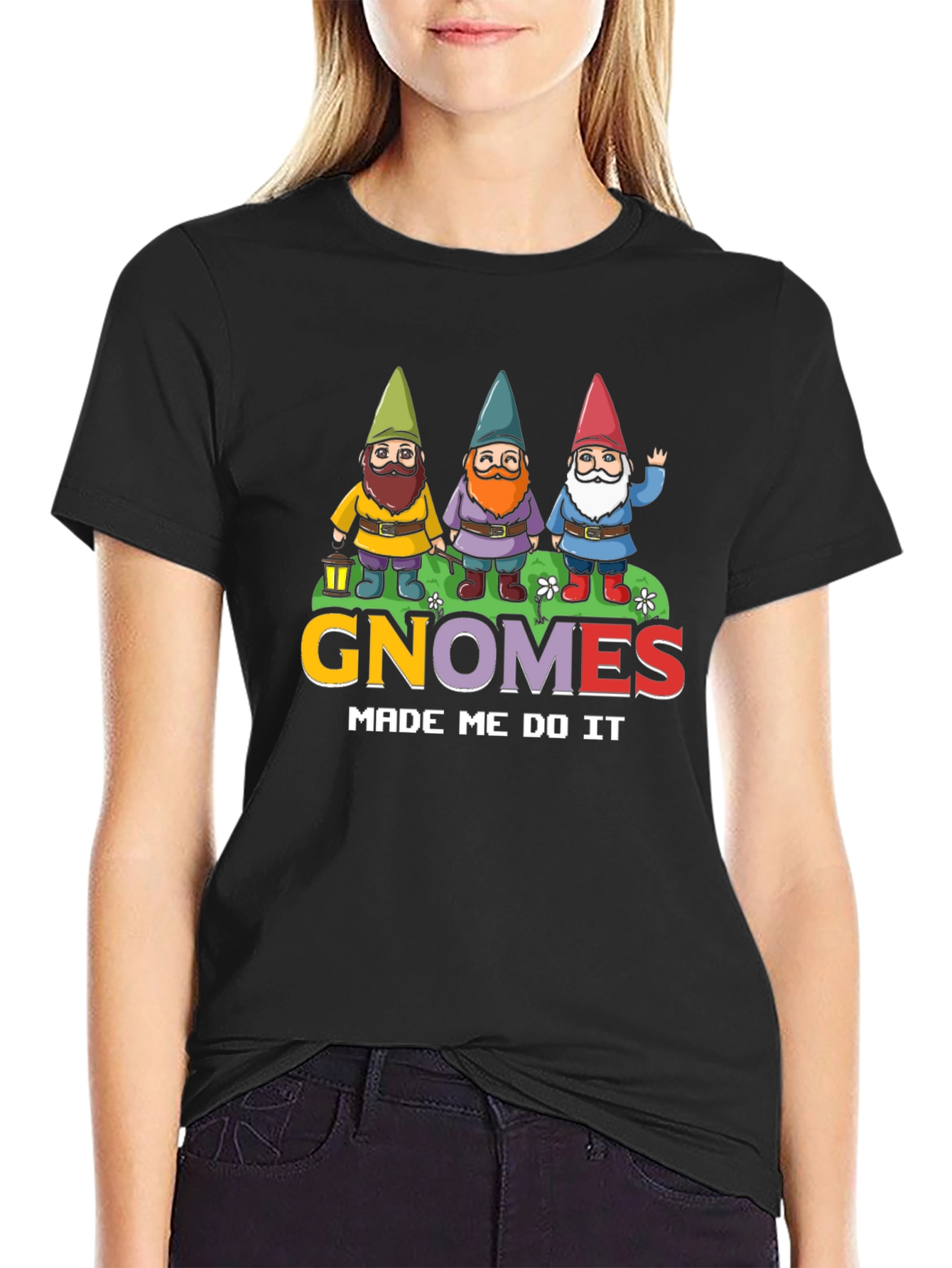 Gnomes Made Me Do It T-Shirt Funny Garden Tee