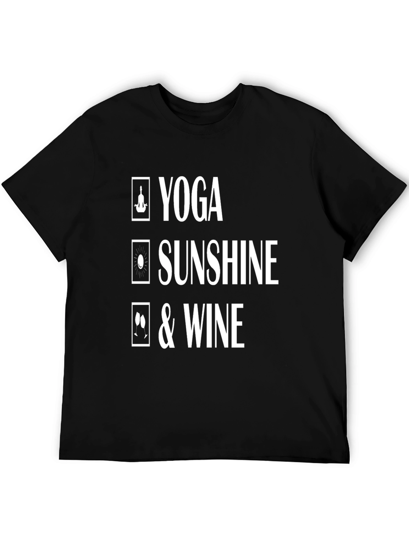 Yoga Sunshine & Wine Graphic T-Shirt
