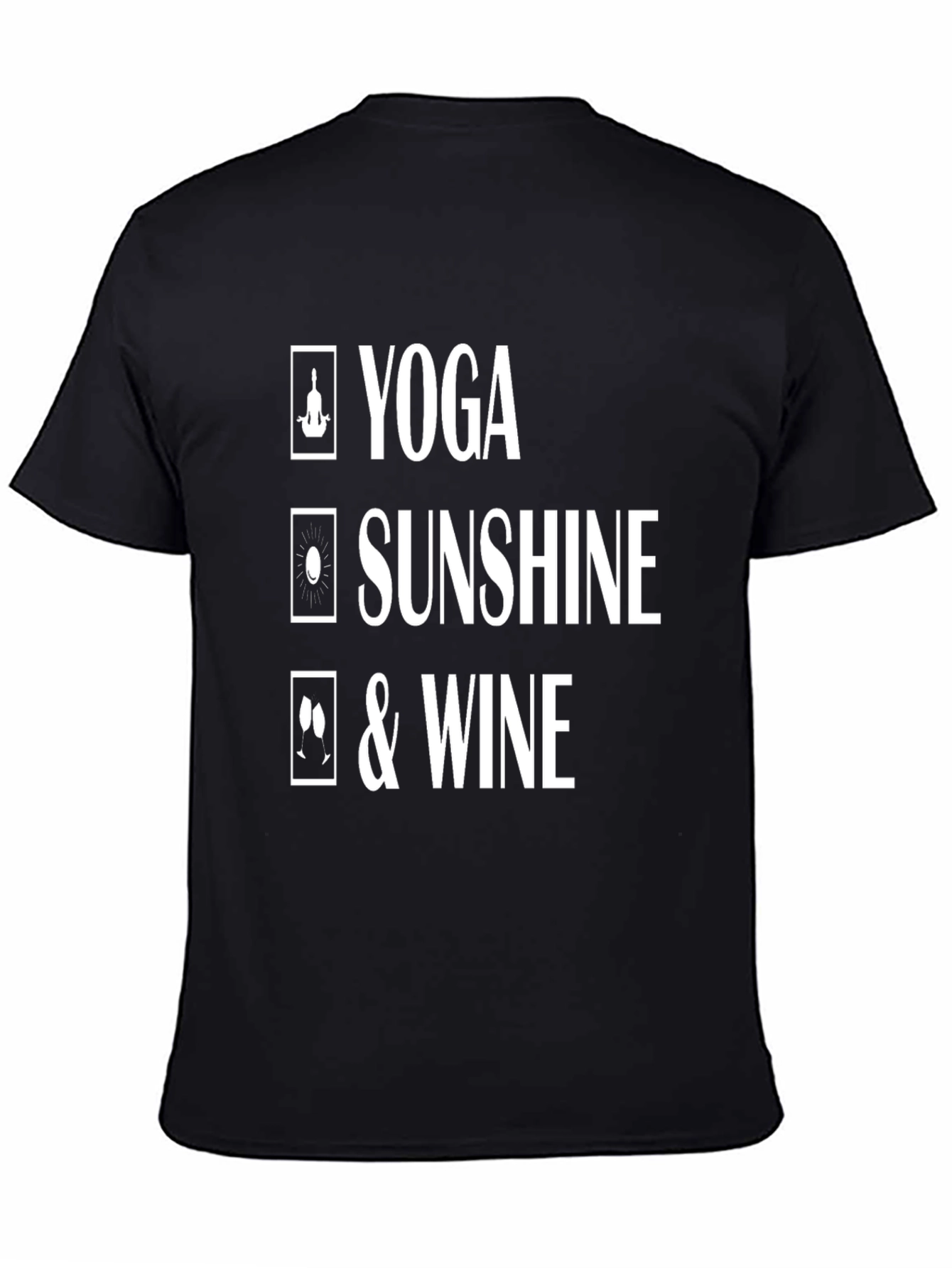 Yoga Sunshine & Wine Graphic T-Shirt