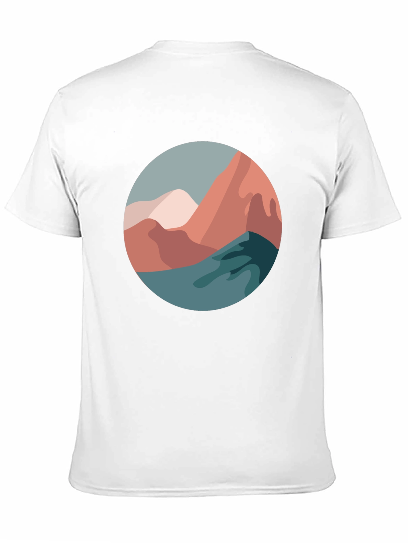Abstract Mountain Scene Graphic Tee