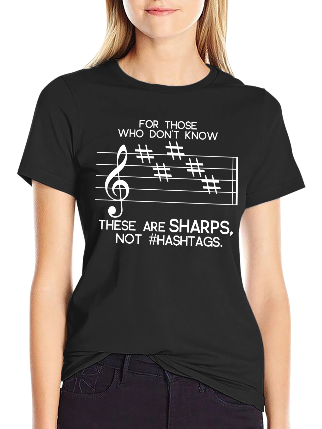 Sharp Musical Note Humor Graphic Tee
