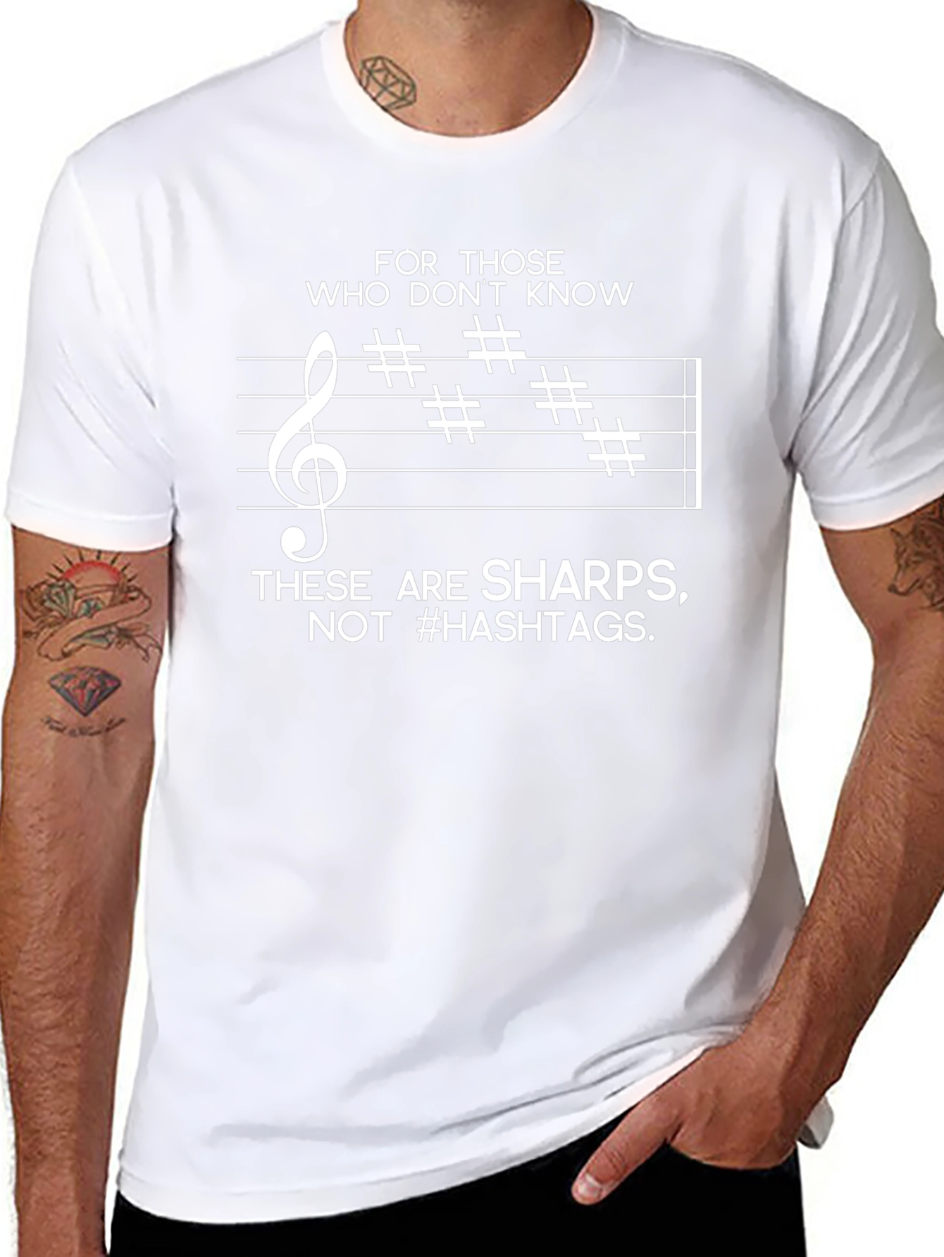 Sharp Musical Note Humor Graphic Tee