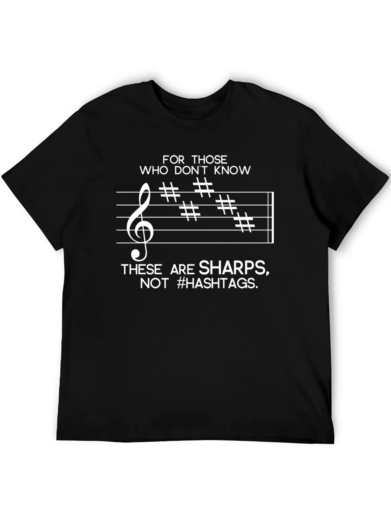Sharp Musical Note Humor Graphic Tee