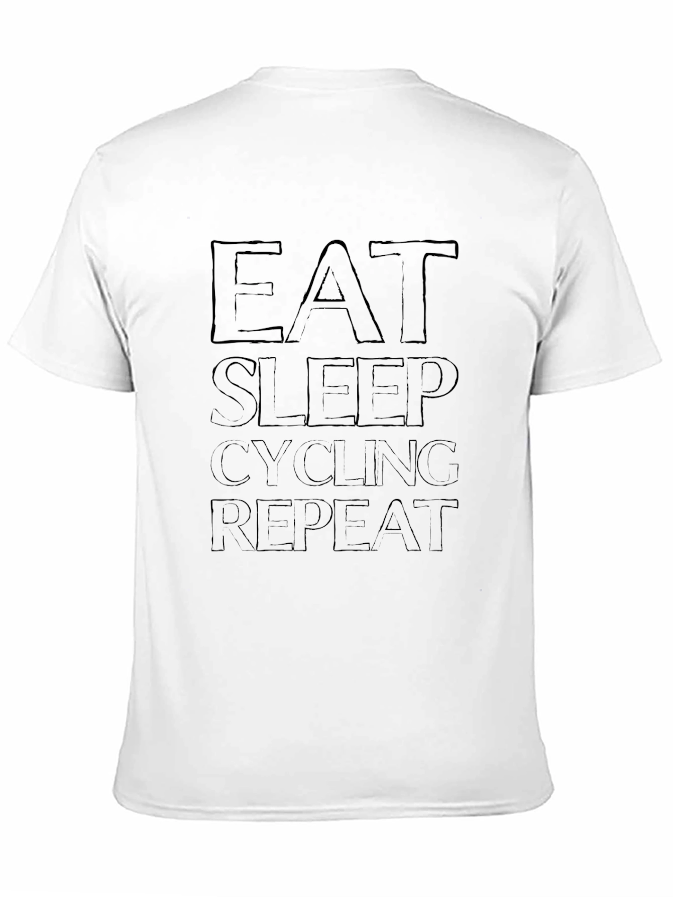 Eat Sleep Cycling Repeat Black T-Shirt