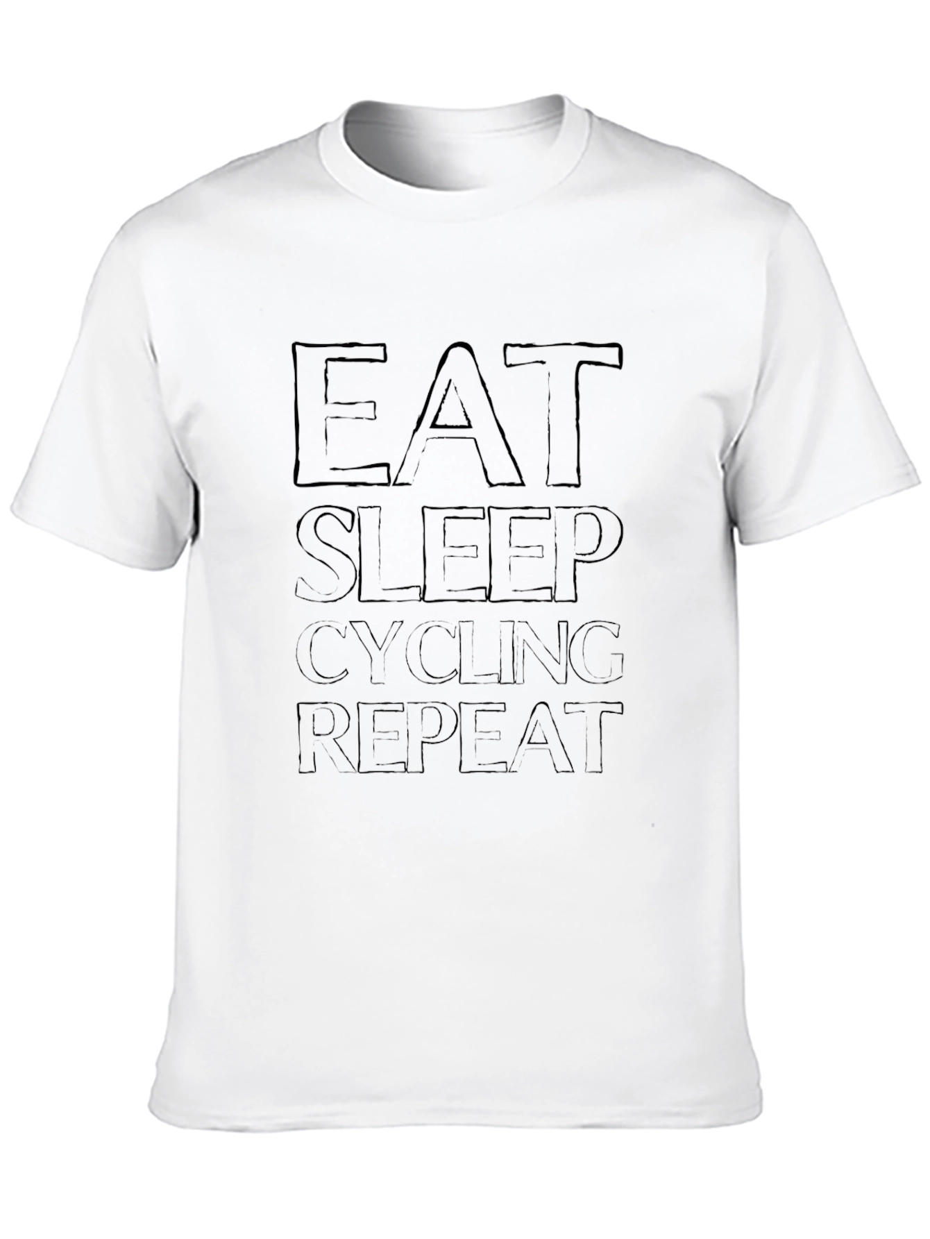 Eat Sleep Cycling Repeat Black T-Shirt