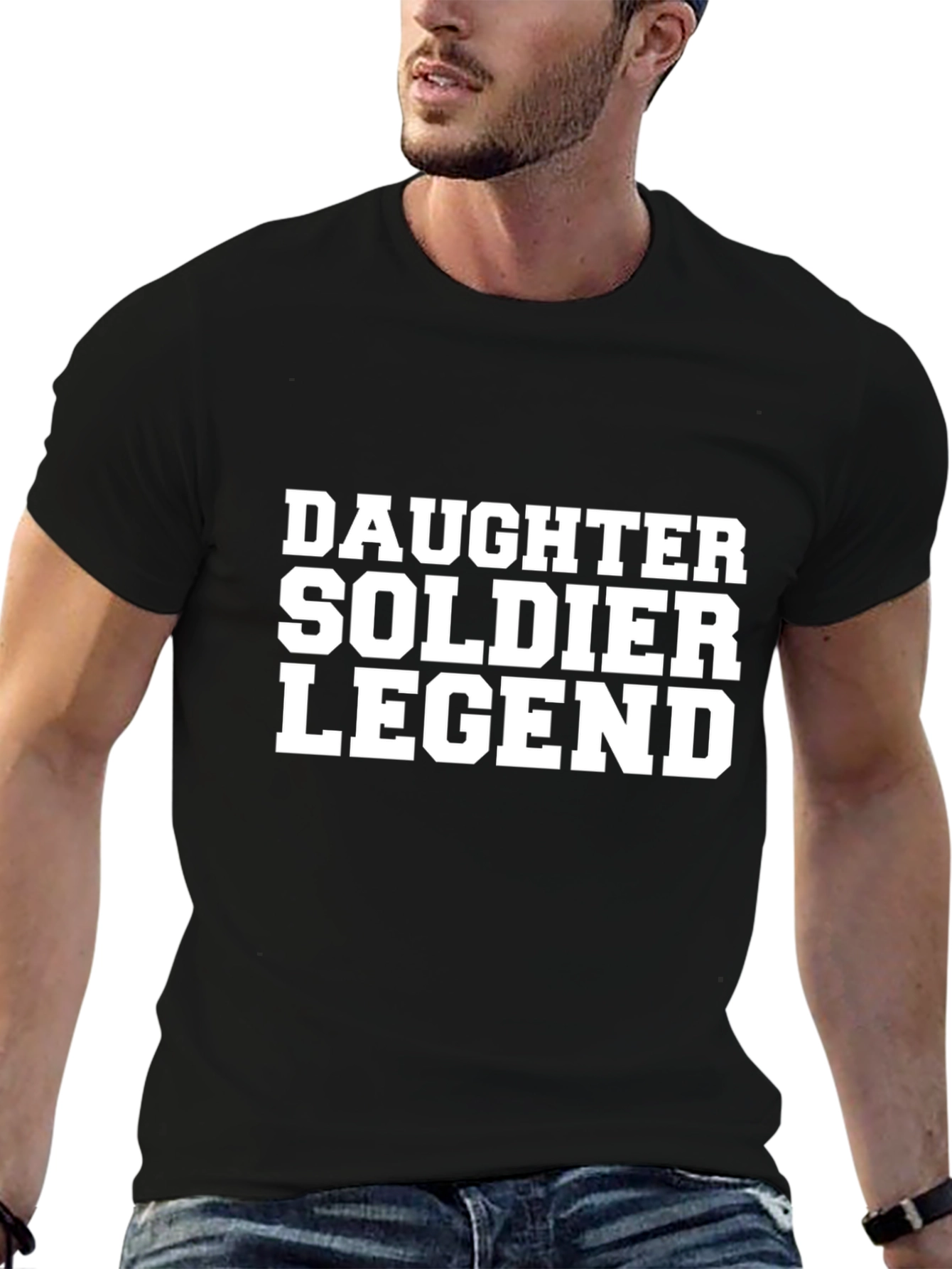 Daughter Soldier Legend Black Graphic Tee