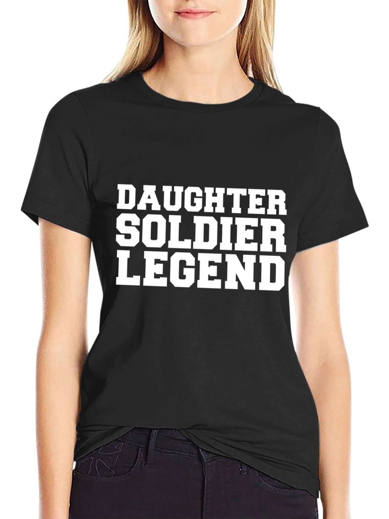 Daughter Soldier Legend Black Graphic Tee
