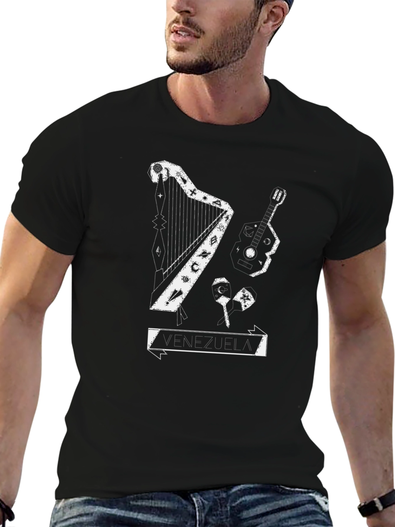 Mystic Instruments Graphic Tee - Black Cotton Blend Shirt