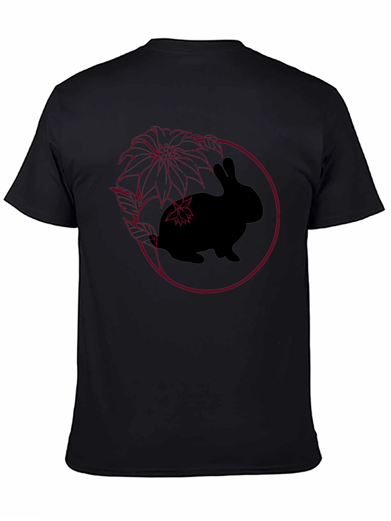 Rabbit & Floral Graphic T-Shirt