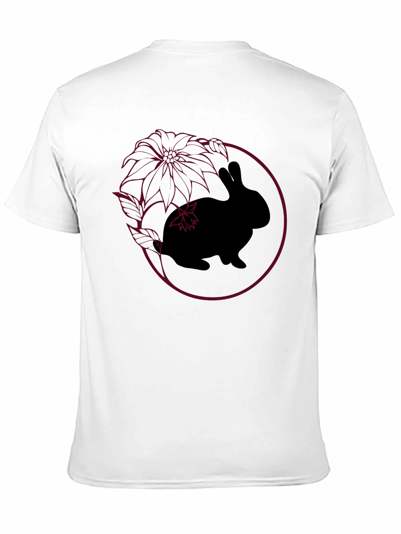 Rabbit & Floral Graphic T-Shirt