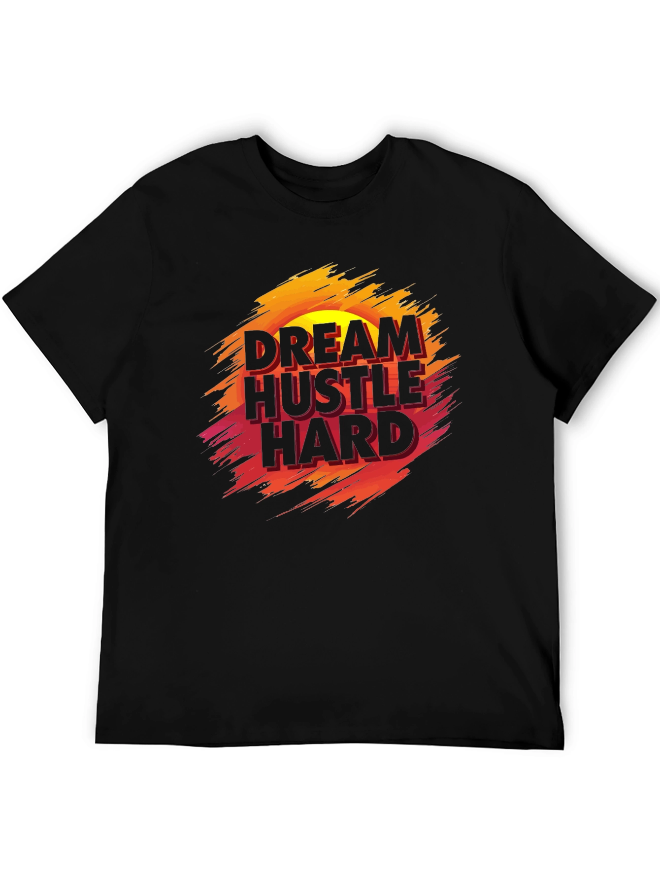 Dream Hustle Hard Graphic Tee - Black