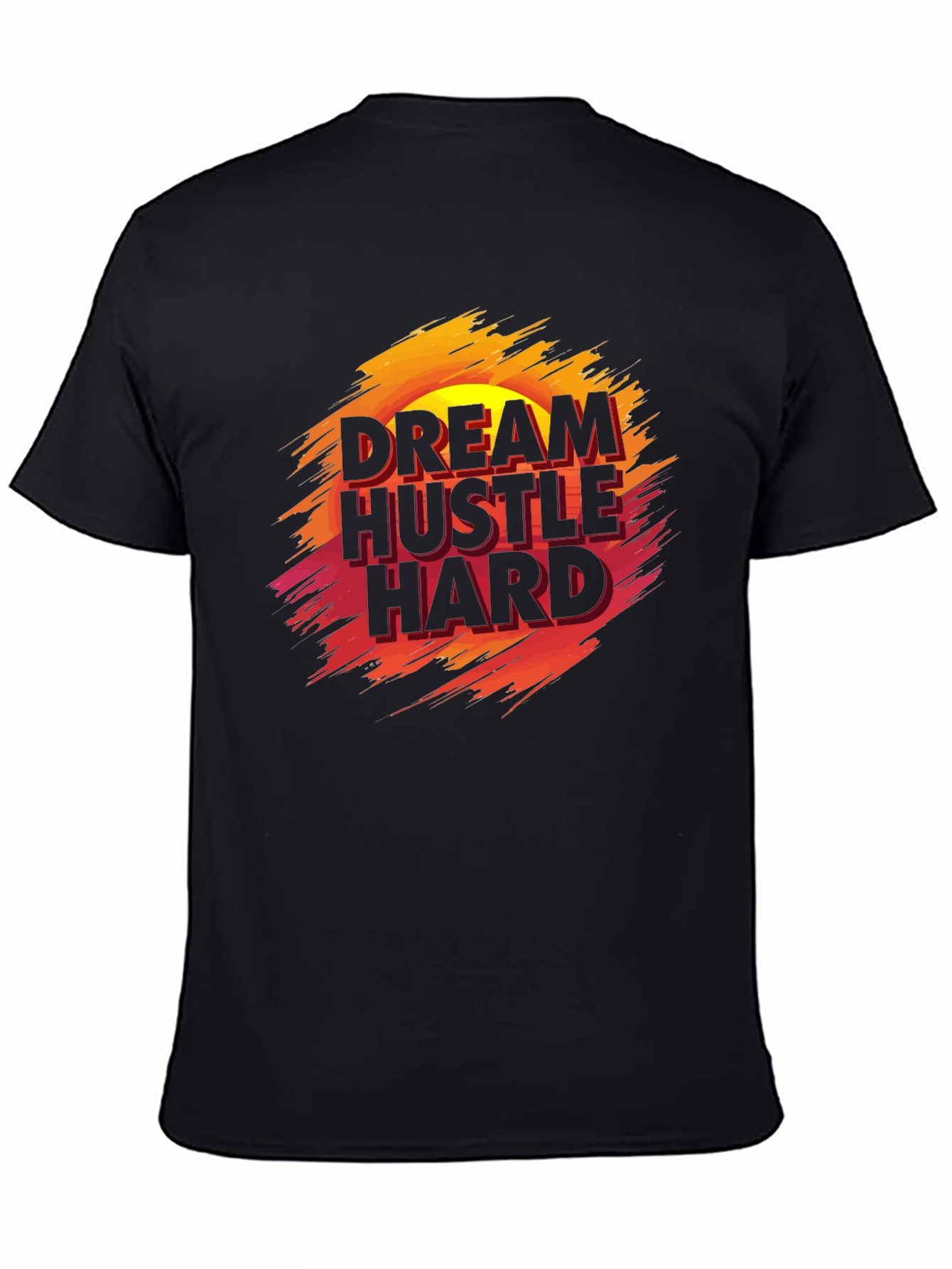 Dream Hustle Hard Graphic Tee - Black