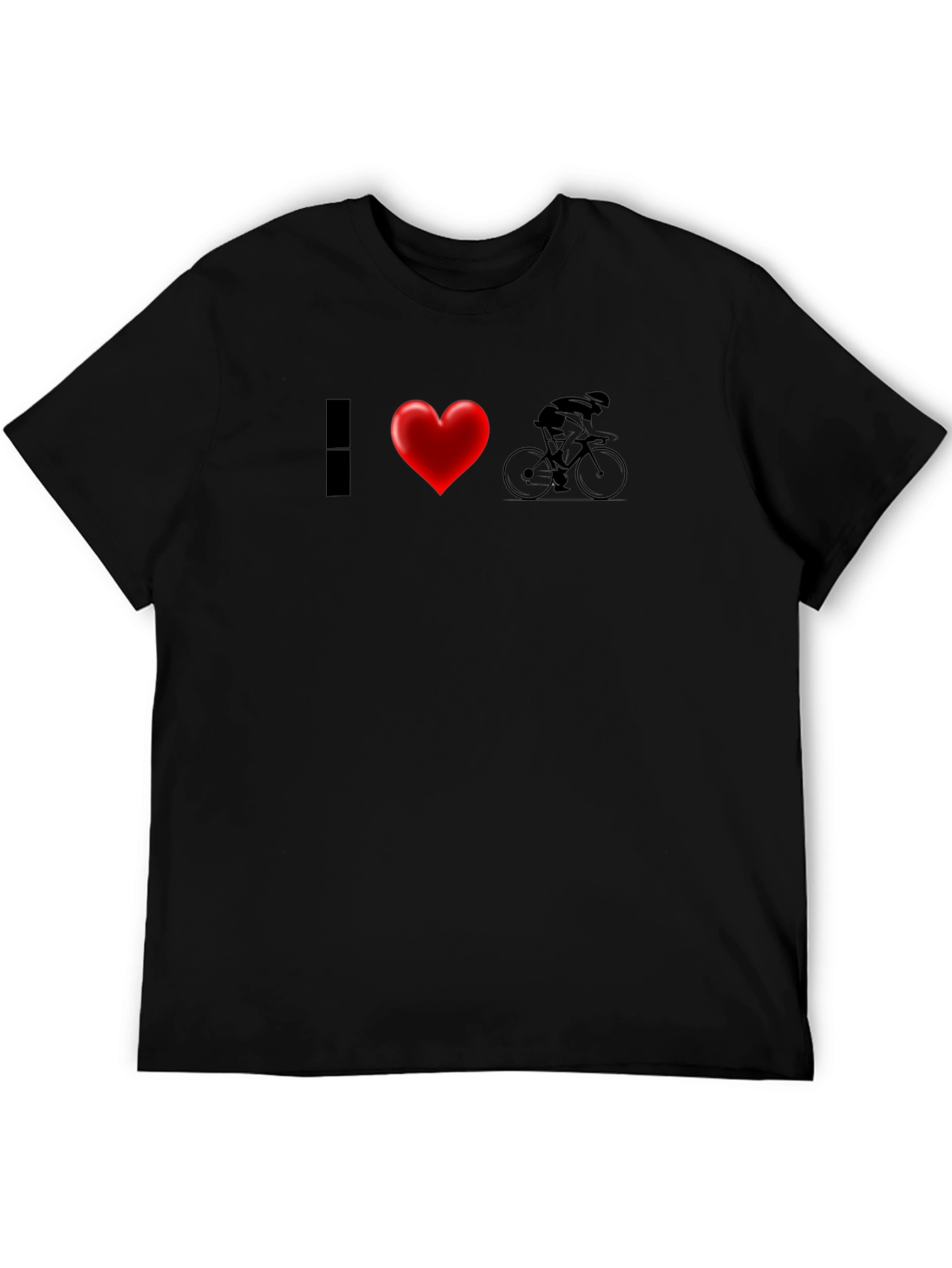 I Heart Cycling T-Shirt - Black Sporty