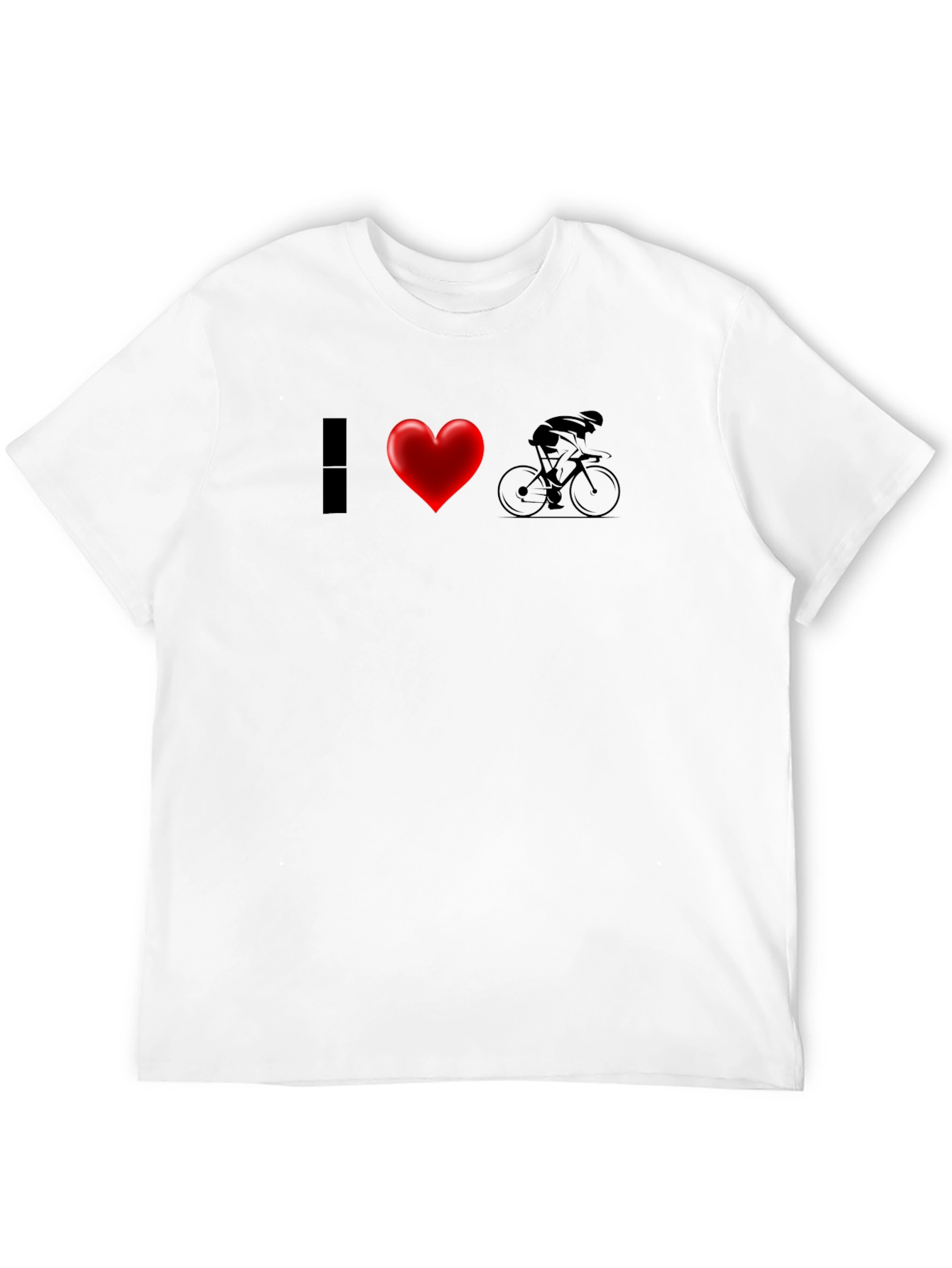 I Heart Cycling T-Shirt - Black Sporty