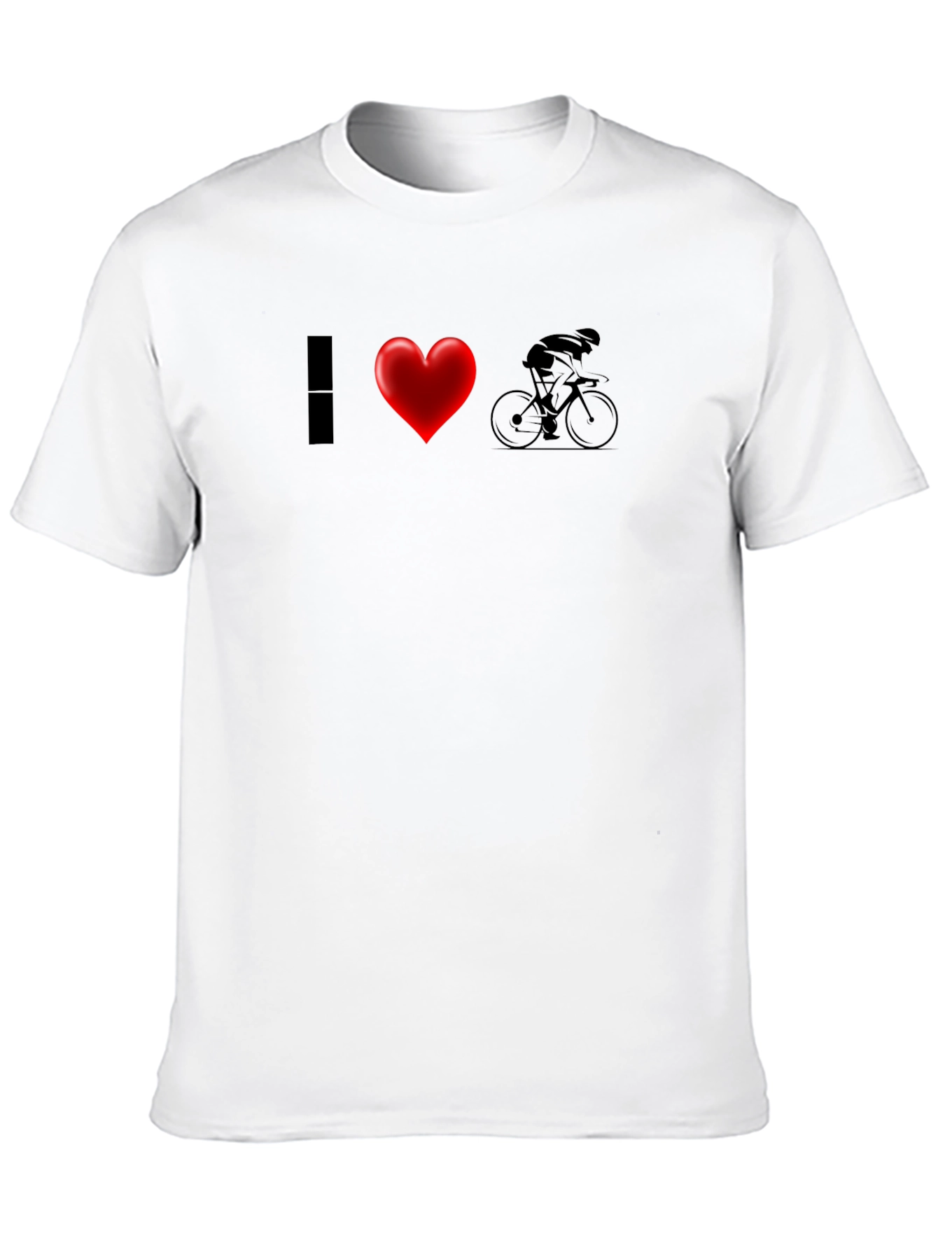 I Heart Cycling T-Shirt - Black Sporty