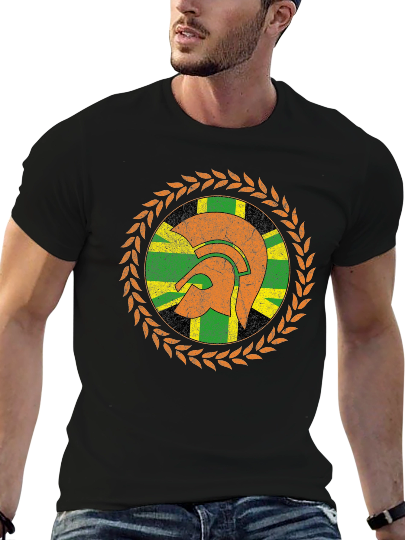 Spartan Helmet Graphic Tee - Reggae Style