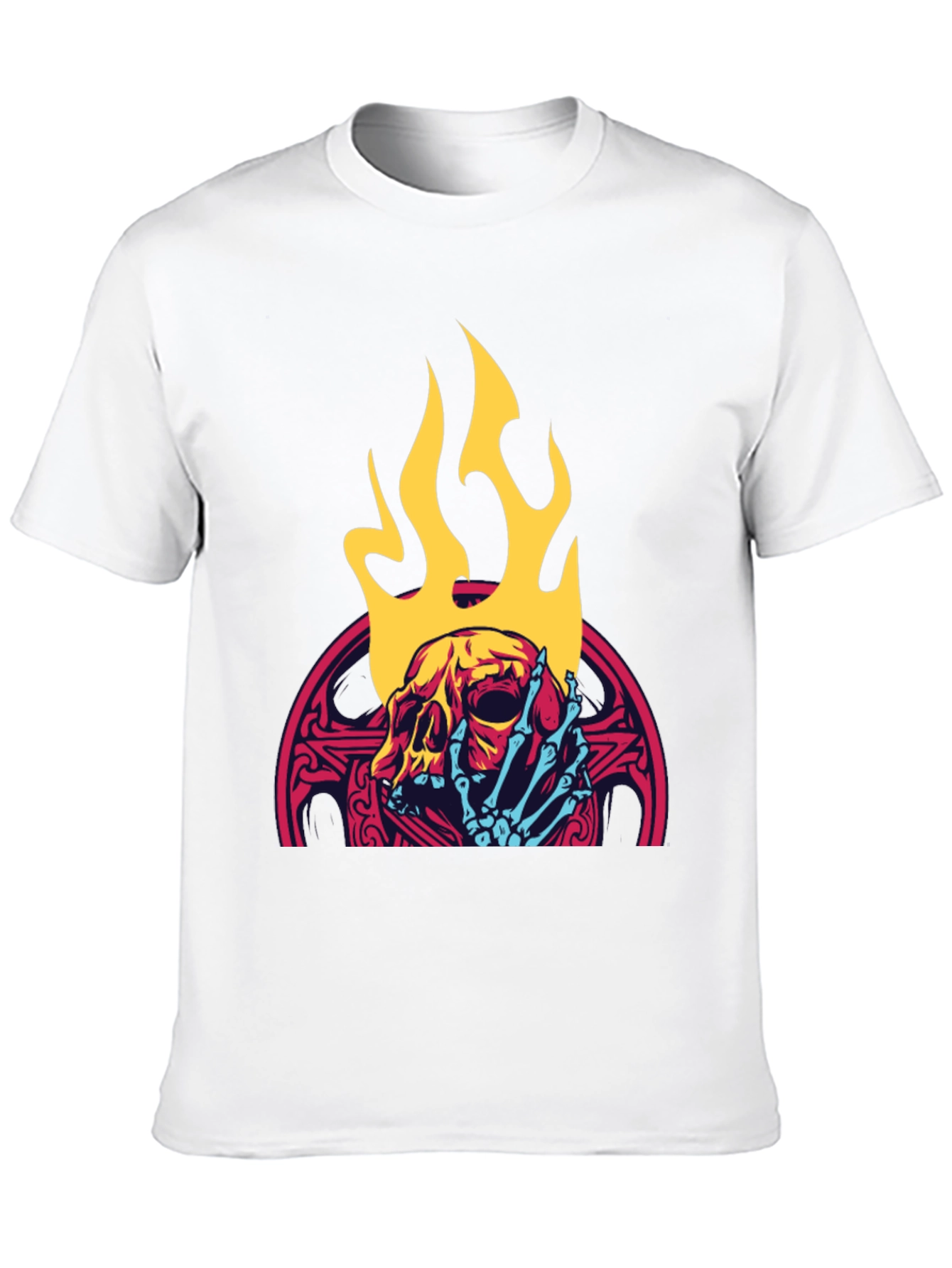 Skull & Flames Graphic Tee - Cool & Edgy