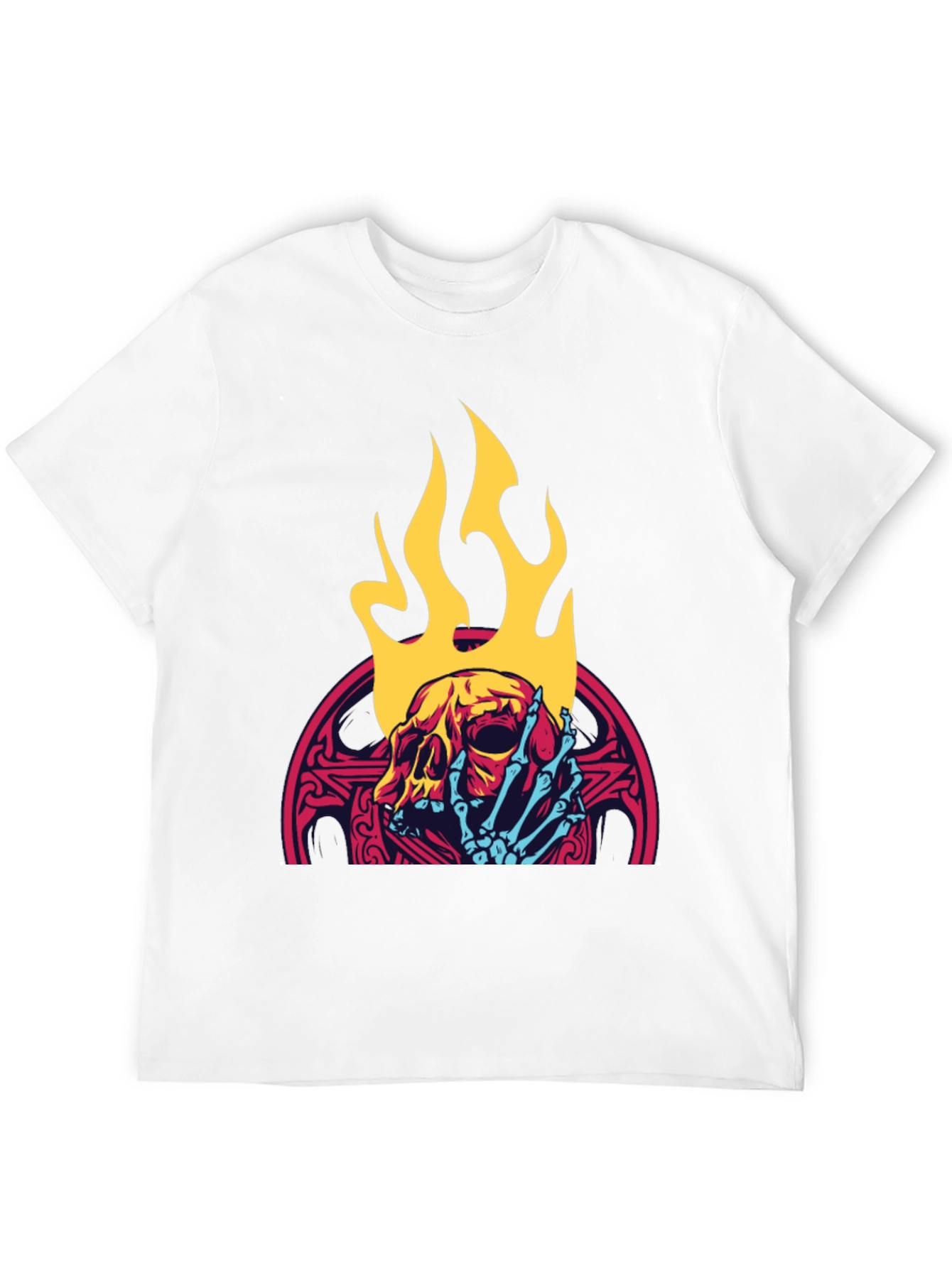Skull & Flames Graphic Tee - Cool & Edgy