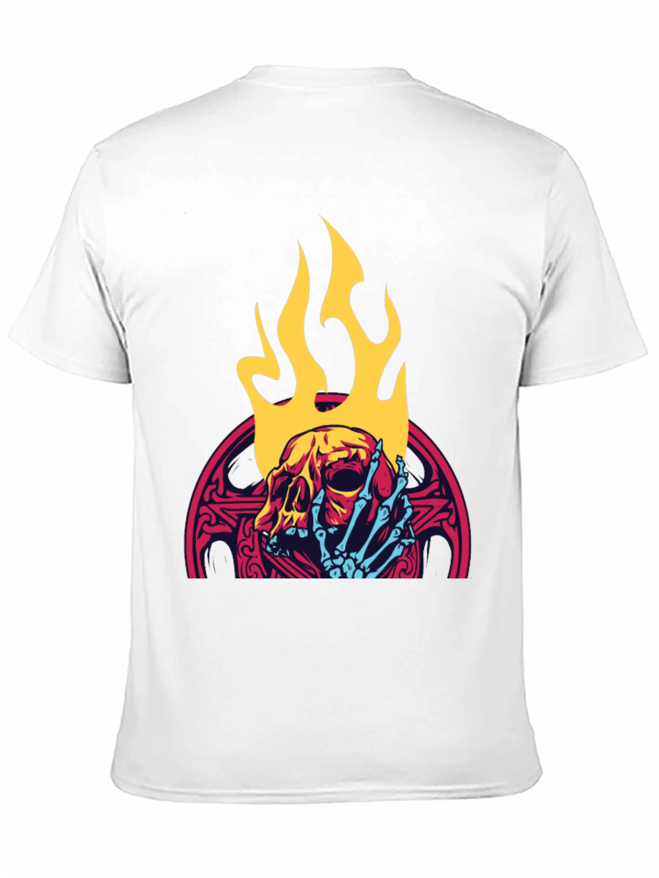 Skull & Flames Graphic Tee - Cool & Edgy