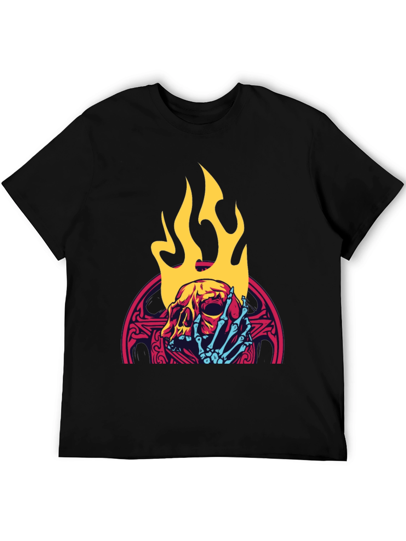 Skull & Flames Graphic Tee - Cool & Edgy