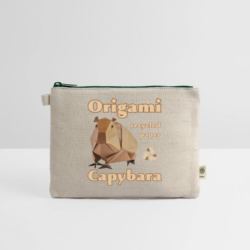 Ecology Capybara Origami from recycled paper.