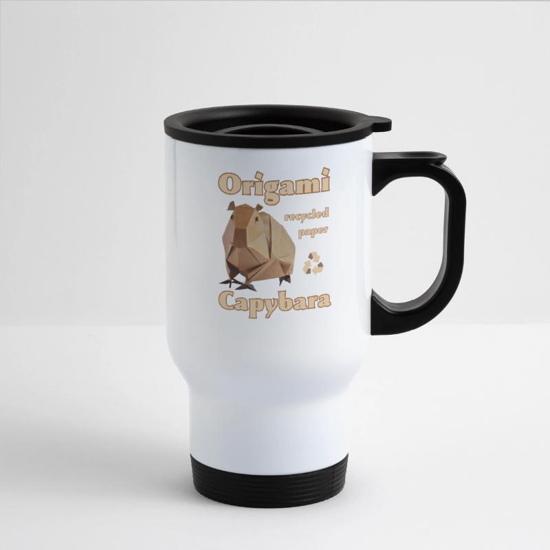 Ecology Capybara Origami from recycled paper.