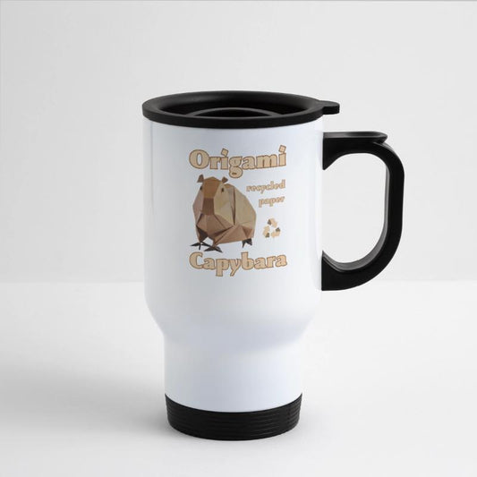 Ecology Capybara Origami from recycled paper.