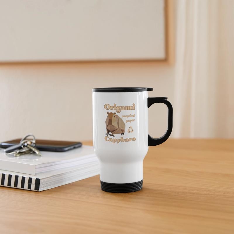 Ecology Capybara Origami from recycled paper.