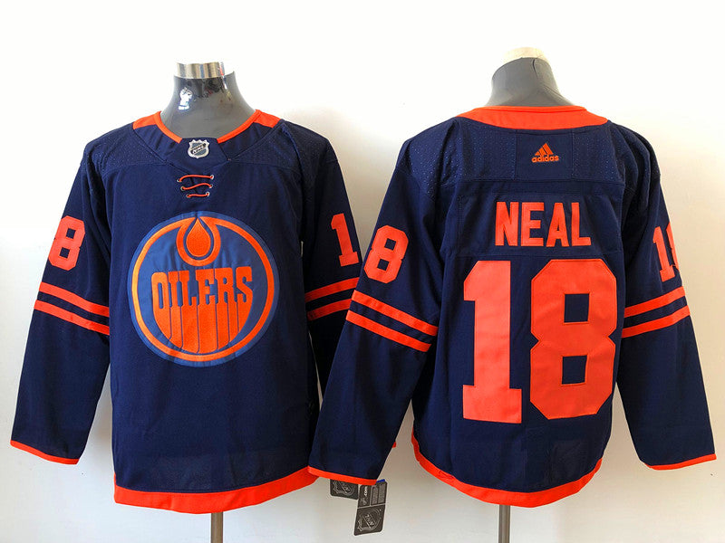 Men's Edmonton Oilers James Neal #18 Navy Breakaway Player Jerseys