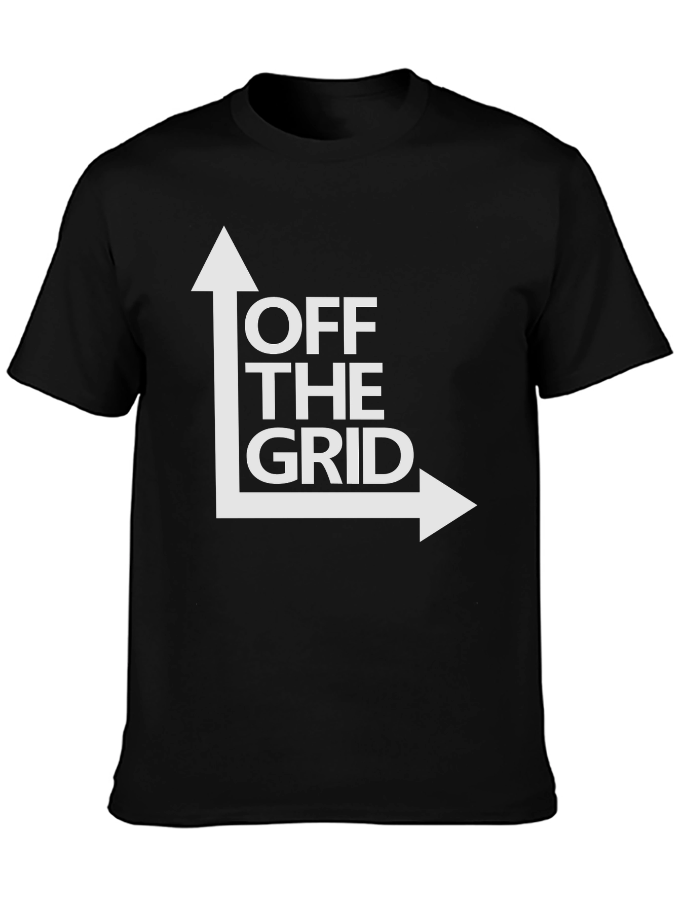 Off The Grid Graphic T-Shirt - Black Cotton Tee
