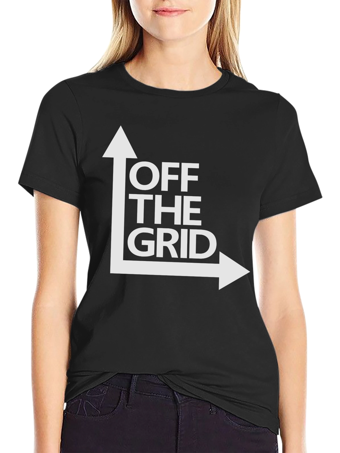 Off The Grid Graphic T-Shirt - Black Cotton Tee