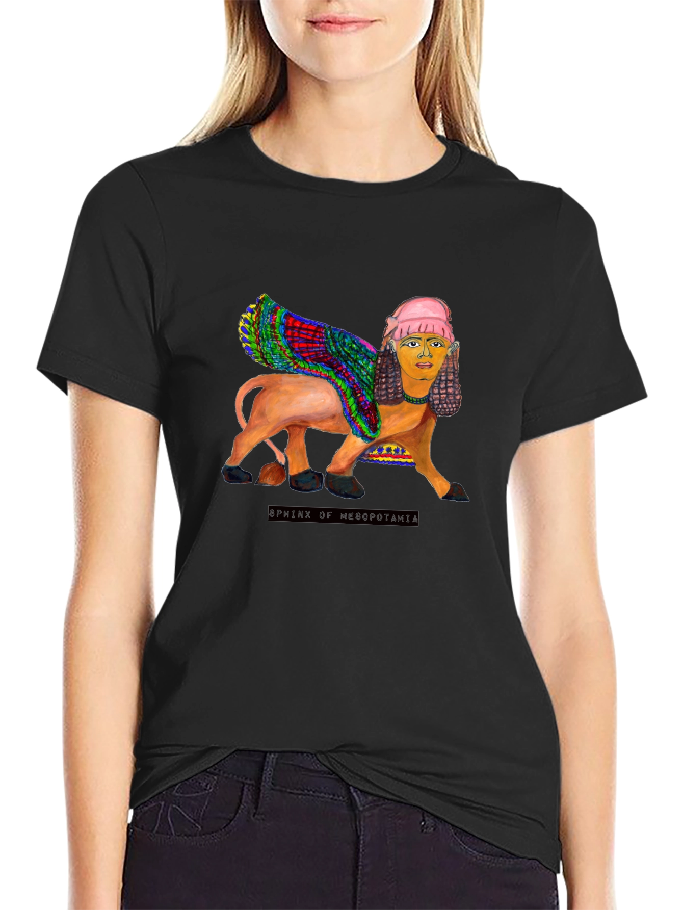 Sphinx of Mesopotamia Graphic Tee - Unique Art T-Shirt
