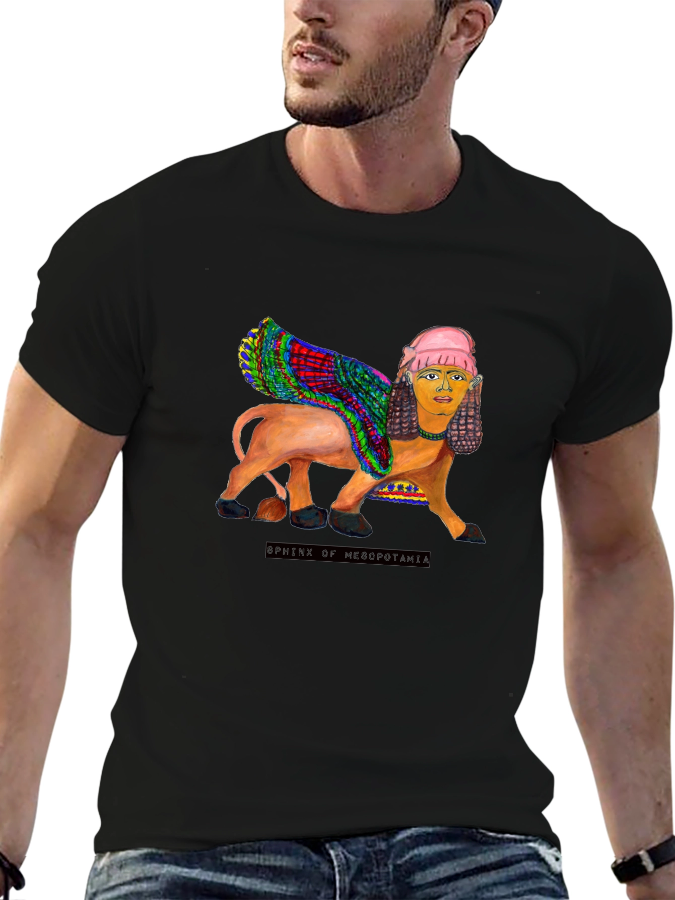 Sphinx of Mesopotamia Graphic Tee - Unique Art T-Shirt