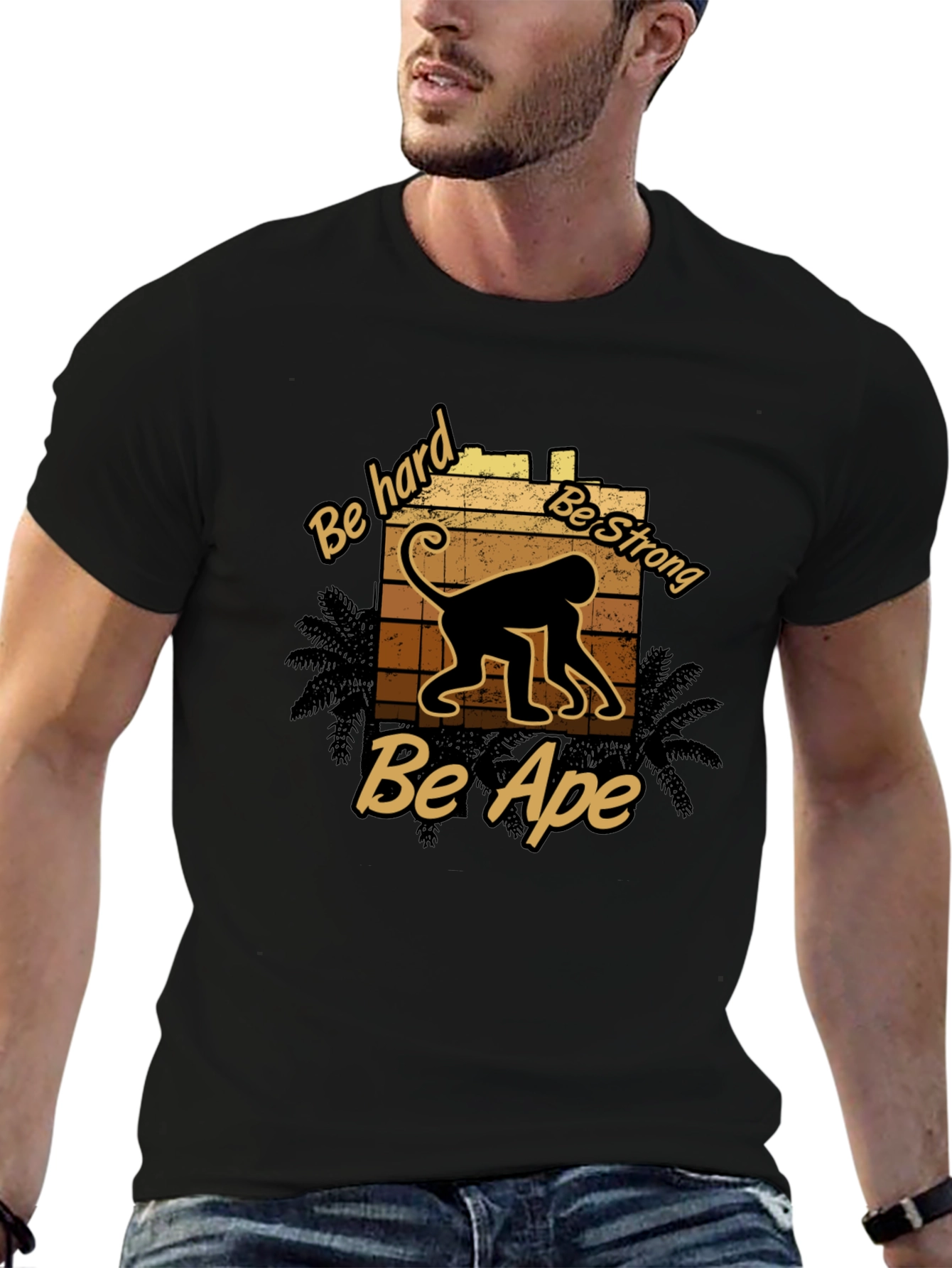 Be Hard Be Strong Be Ape Graphic T-Shirt