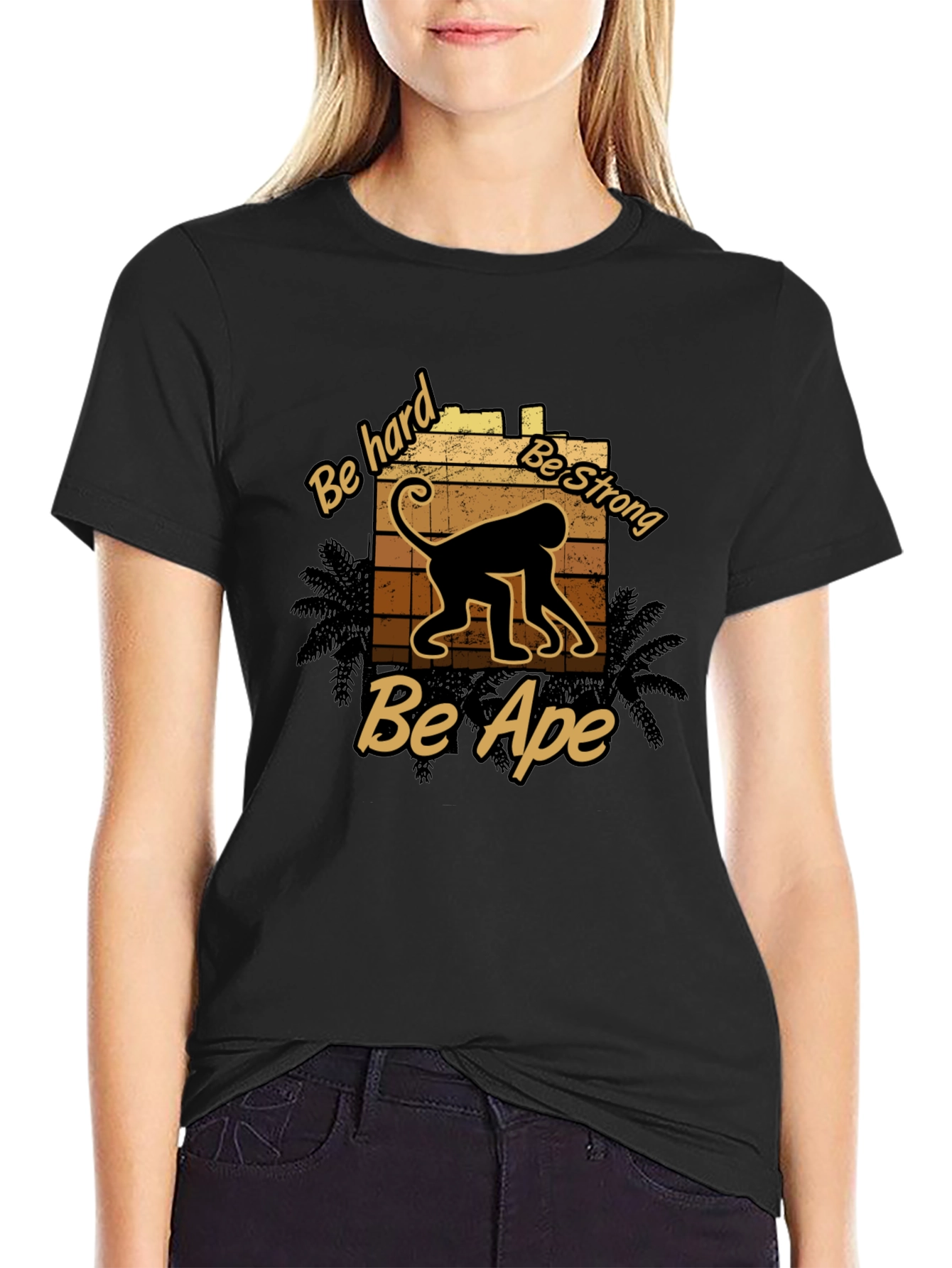 Be Hard Be Strong Be Ape Graphic T-Shirt