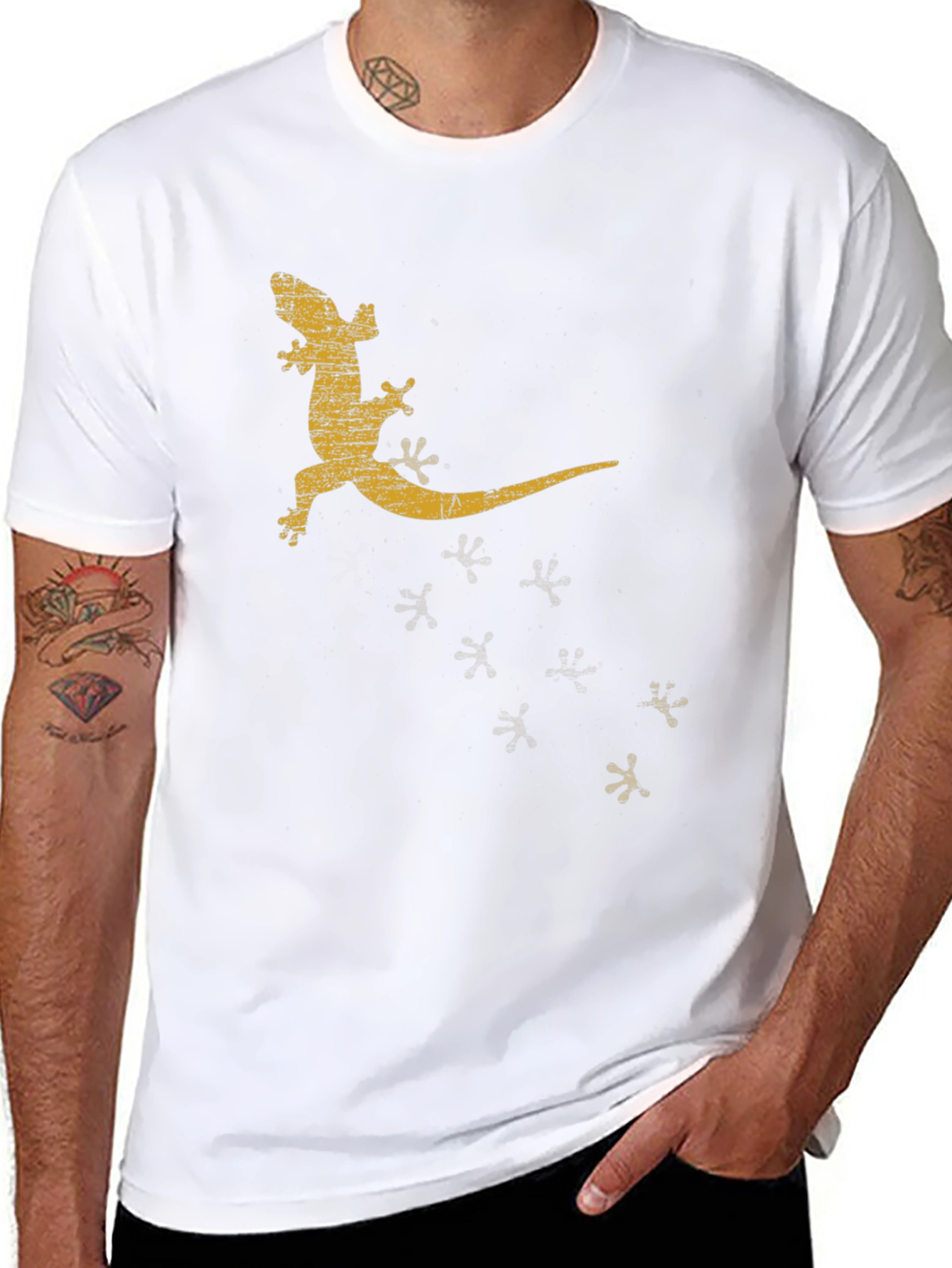 Cool Lizard Graphic Tee - Mens Black T-Shirt