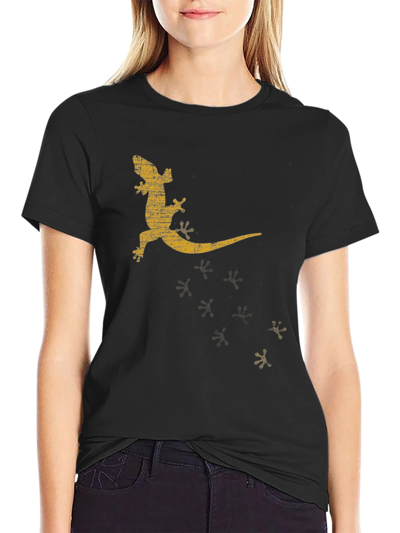 Cool Lizard Graphic Tee - Mens Black T-Shirt